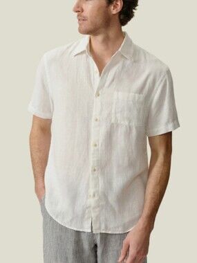 Alex Crane Linen Ola Button Down Short Sleeve